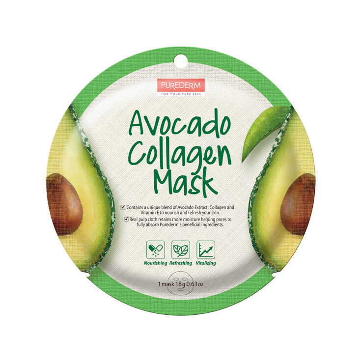 

Purederm Коллагеновая тканевая маска Avocado Collagen Mask Avocado 18г