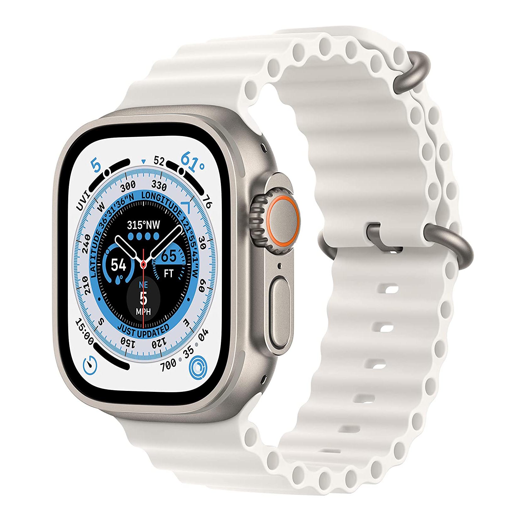Умные часы Apple Watch Ultra 49mm GPS+Cellular , серебристый/белый умные часы apple watch series 8 gps 45 мм серебристый белый
