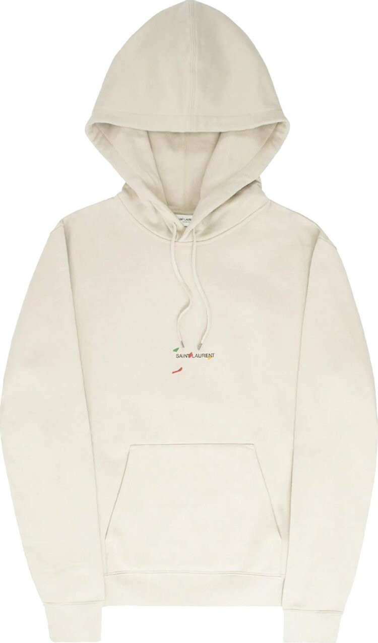 

Худи Saint Laurent Archive Logo Hoodie 'Putty', загар, Белый