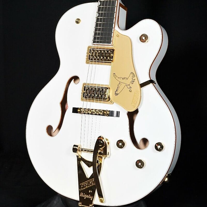 

Вертикальный логотип Gretsch G6136TG Pro White Falcon Guitar (актуальная гитара)