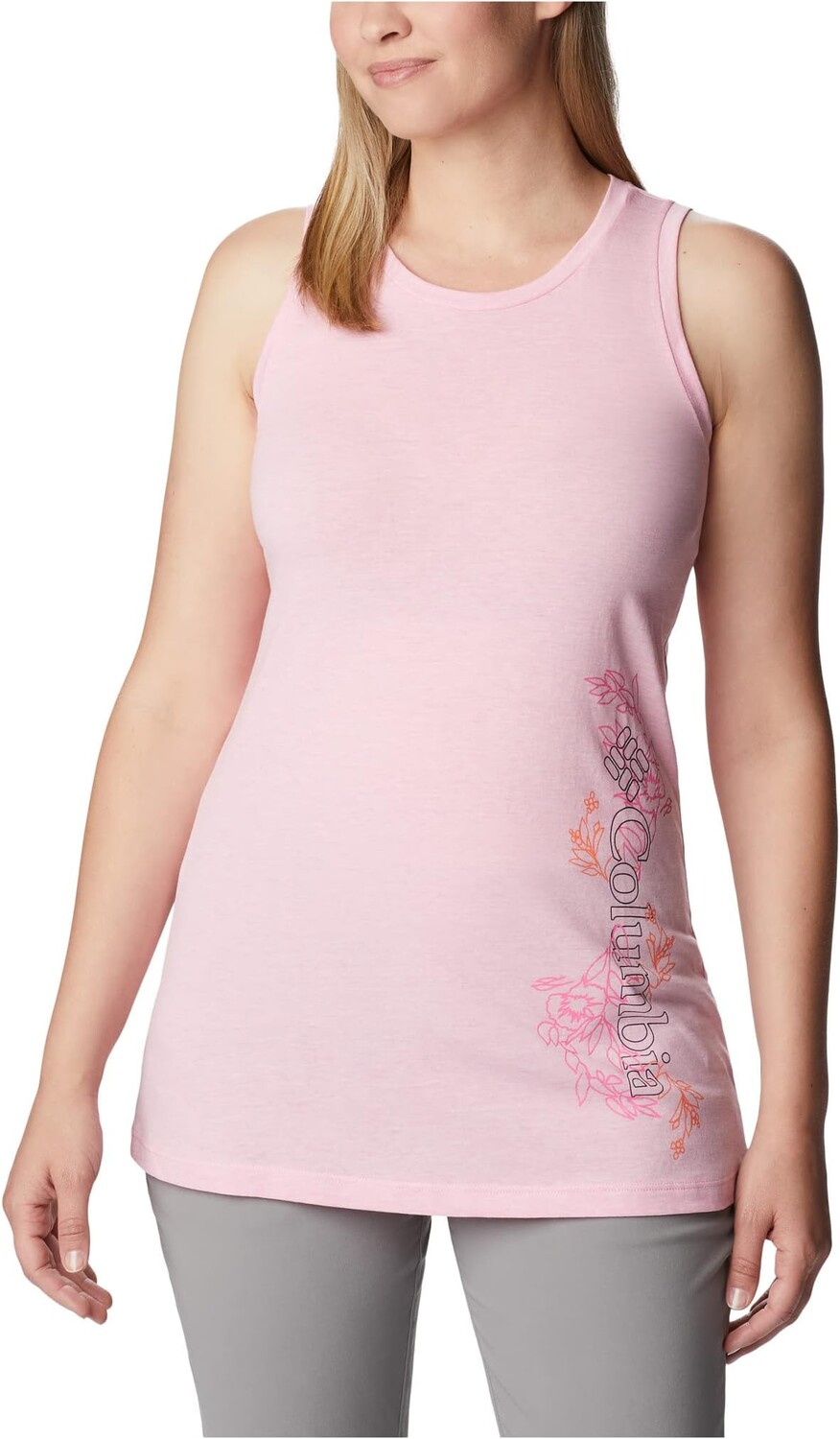 

Майка Bluff Mesa Tank Top Columbia, цвет Wild Rose Heather/Blooming Lines Graphic