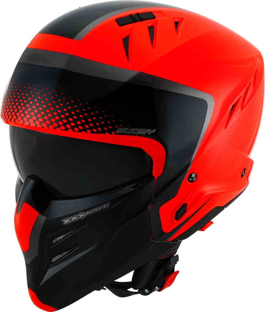 Реактивный шлем Armor Crew 2023 Suomy, красный/черный