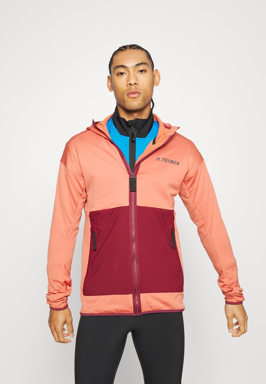 

Флисовая куртка Adidas с капюшоном, розовый