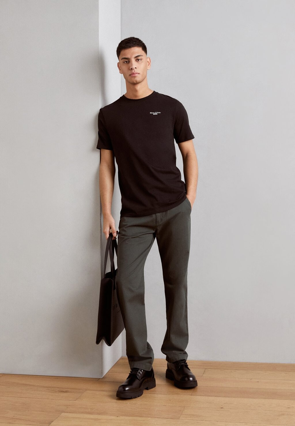 

Футболка базовая LOGO ON CHEST 2 PACK Marc O'Polo DENIM, цвет black/grey melange