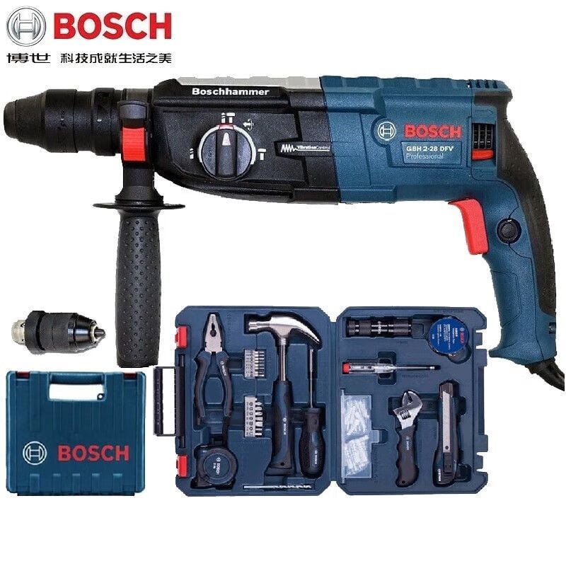 Ударная дрель Bosch GBH2-28DFV с инструментами