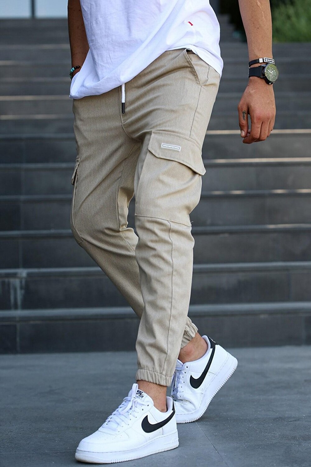 

Бежевые брюки Cargo Pocket Jogger 5437 MADMEXT, Бежевый