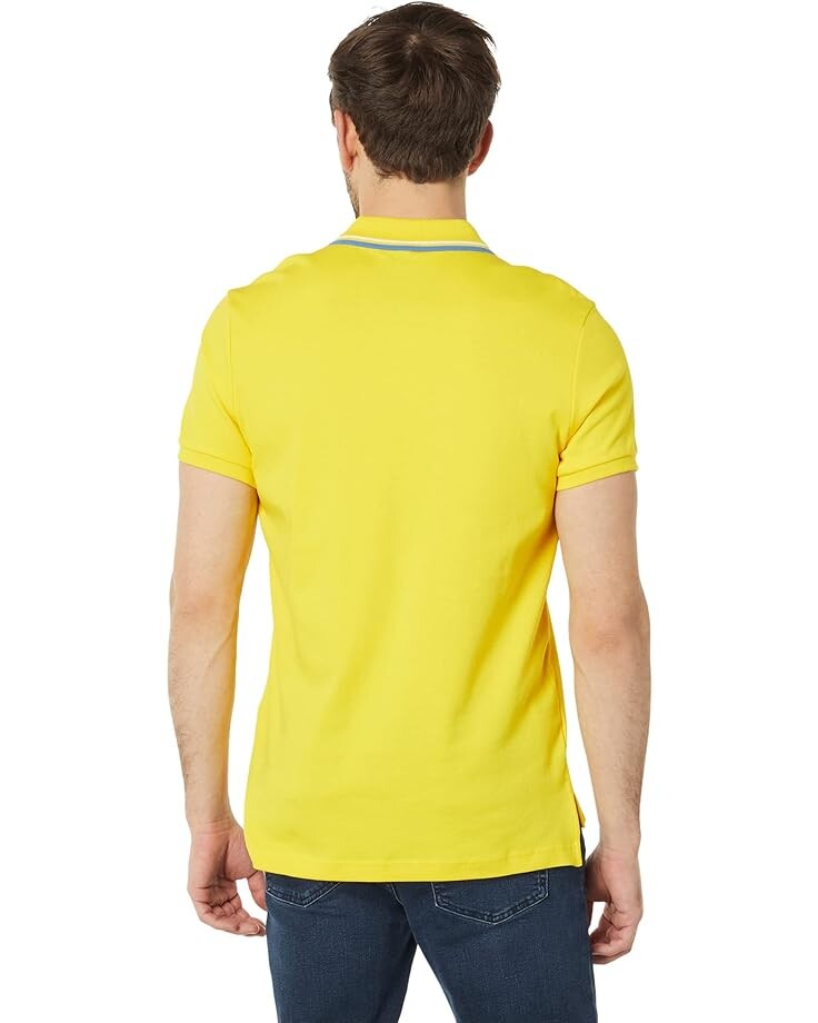 

Поло U.S. POLO ASSN. Slim Fit Tipped Interlock Knit Polo, цвет Dandelion