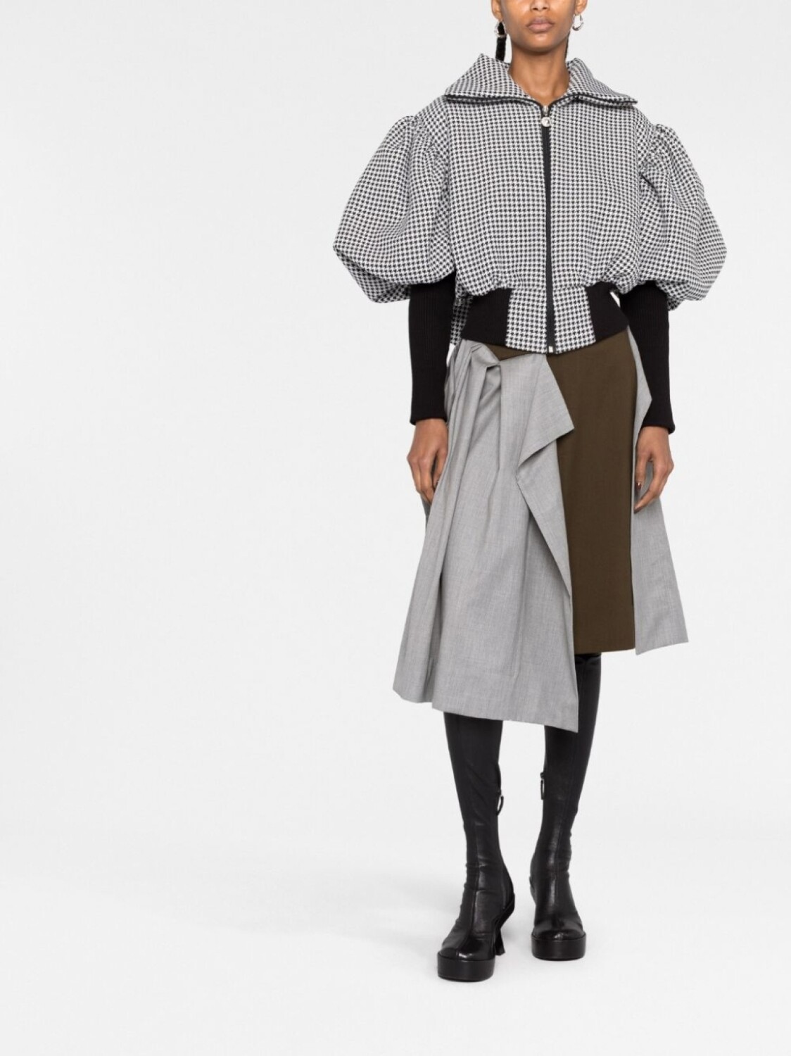 

Viktor & Rolf бомбер с объемными рукавами и бантом, черный