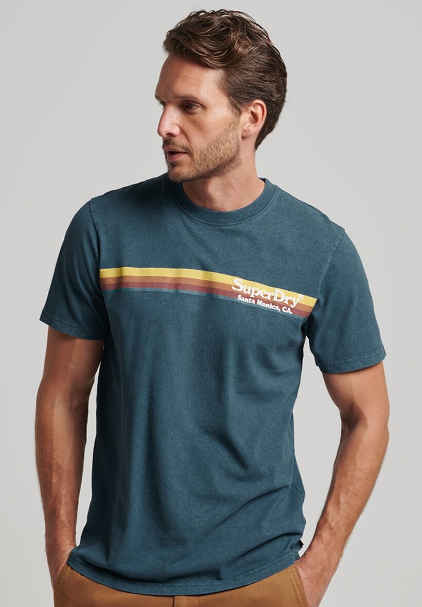 

Футболка с принтом Superdry, синий