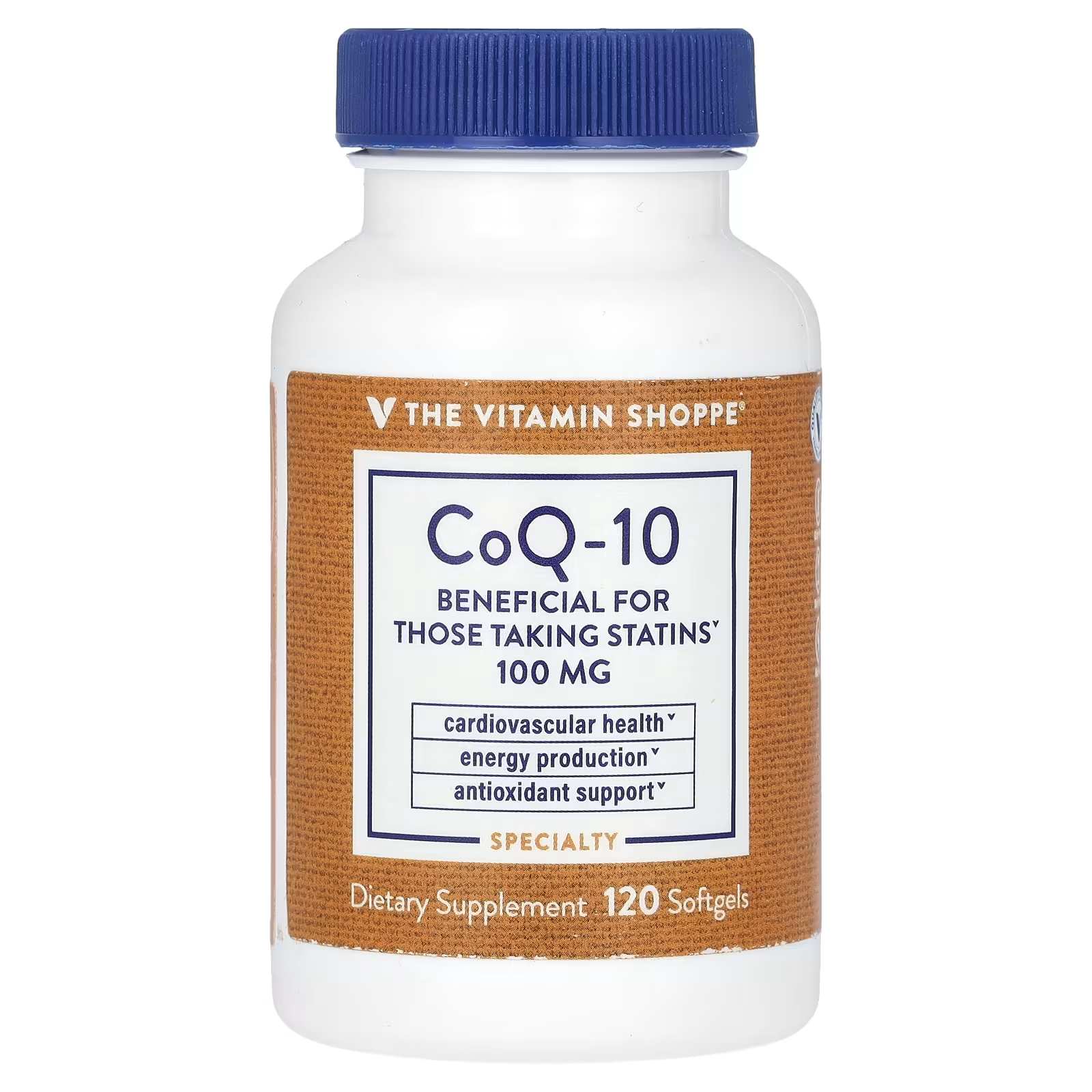 Коэнзим The Vitamin Shoppe Q-10 100 мг, 120 мягких таблеток mrm nutrition коэнзим q 10 100 мг 60 мягких таблеток
