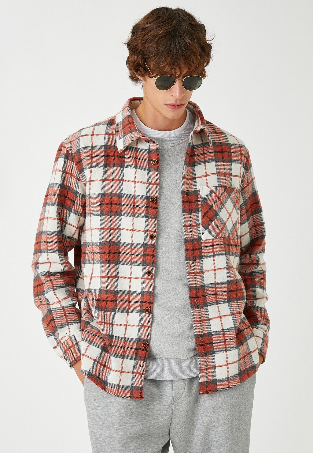 

Рубашка Check Plaid Koton, цвет orange