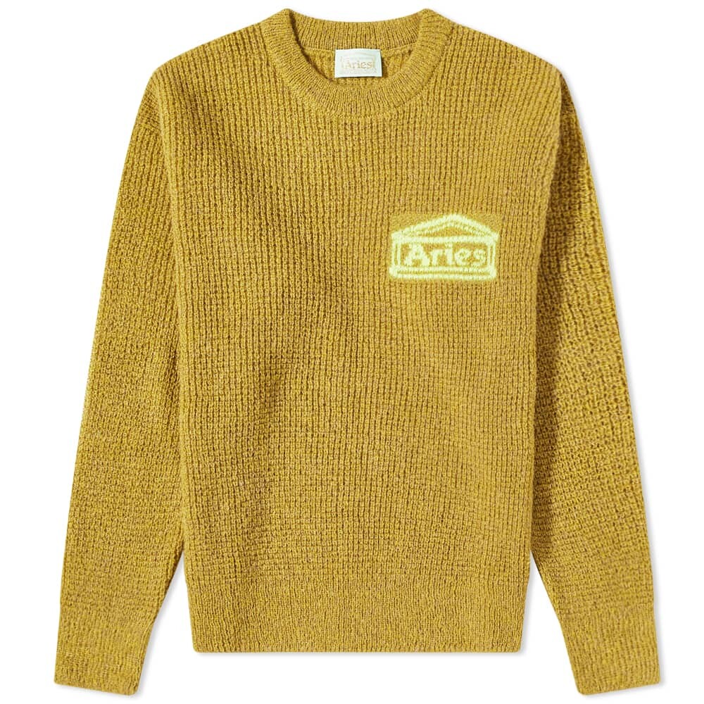 

Джемпер Aries Waffle Crew Knit, Желтый