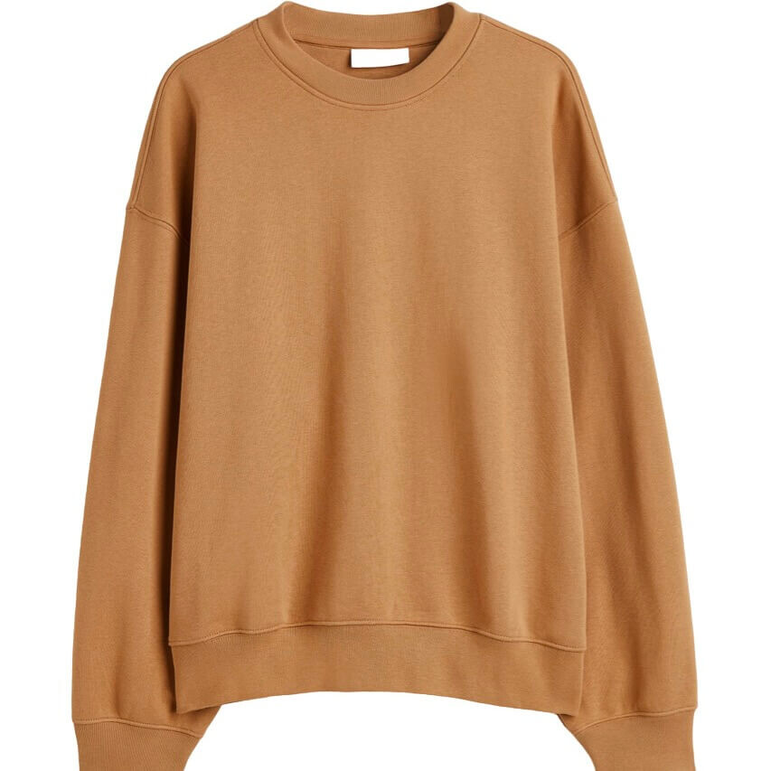 

Свитшот H&M Oversized Fit Cotton, горчичный