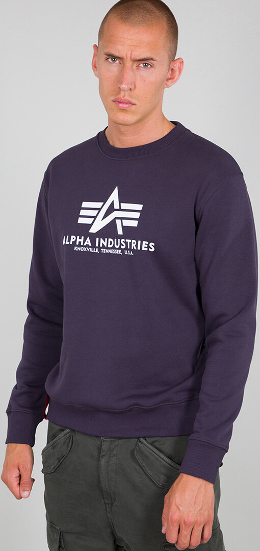 

Толстовка Alpha Industries Basic, черно-серая