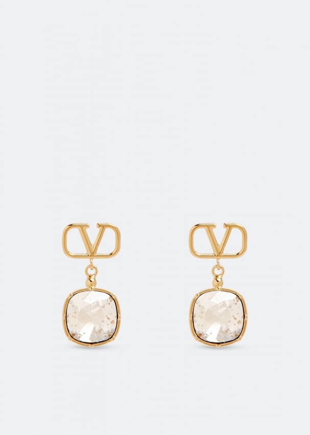 

Серьги VALENTINO GARAVANI VLogo Signature crystal earrings, золотой