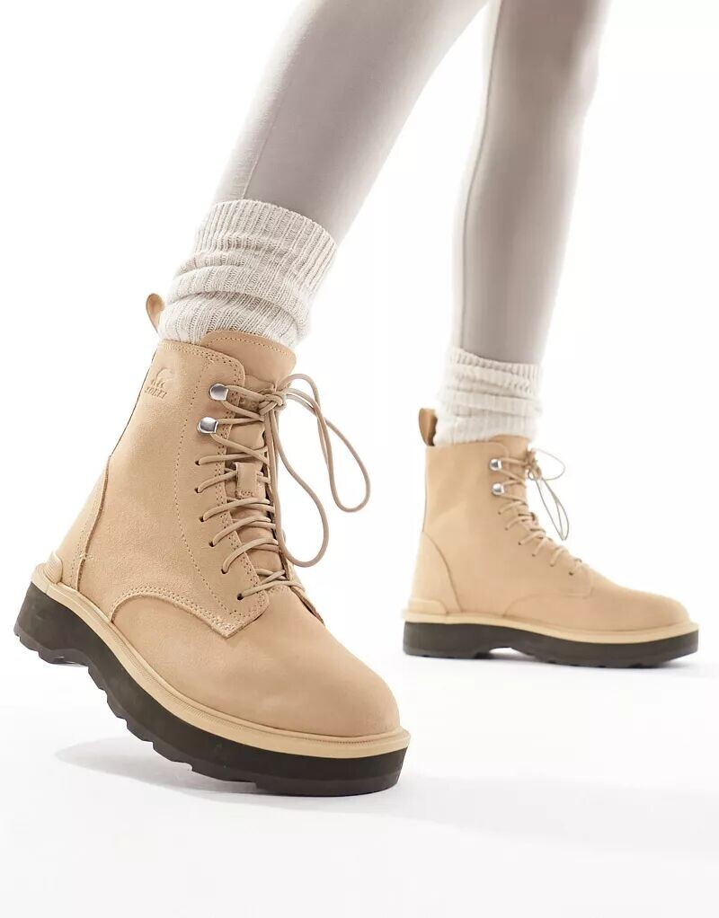 

Светло-коричневые ботинки на шнуровке Sorel Hi-Line