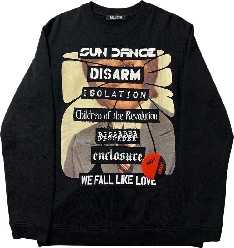 

Свитер Raf Simons Sun Dance Crewneck Sweater 'Black', черный