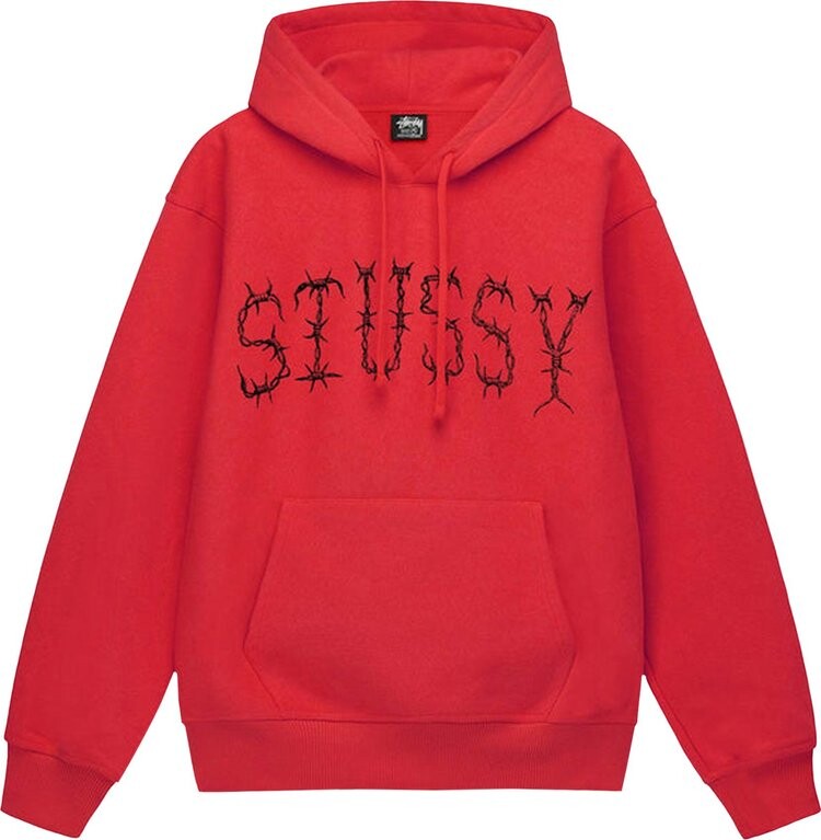 

Худи Stussy Barb Hoodie 'Red', красный