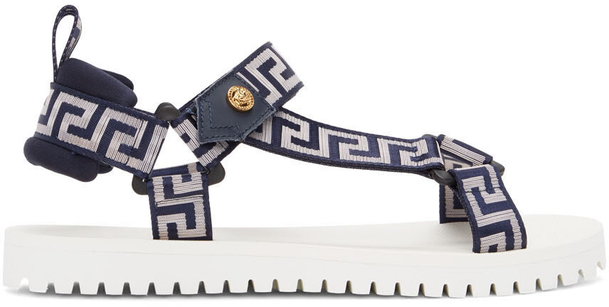 

Темно-синие и белые сандалии 'La Greca' Versace
