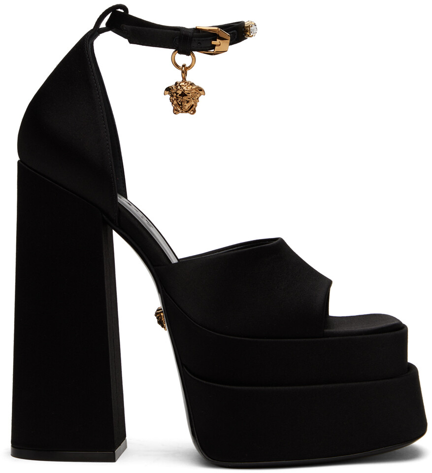 

Черные босоножки на каблуке Aevitas Versace