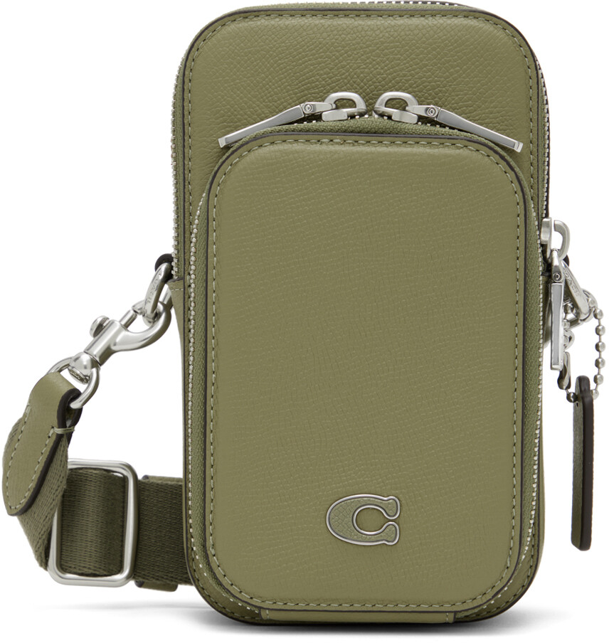 

Зеленая сумка через плечо для телефона Coach 1941