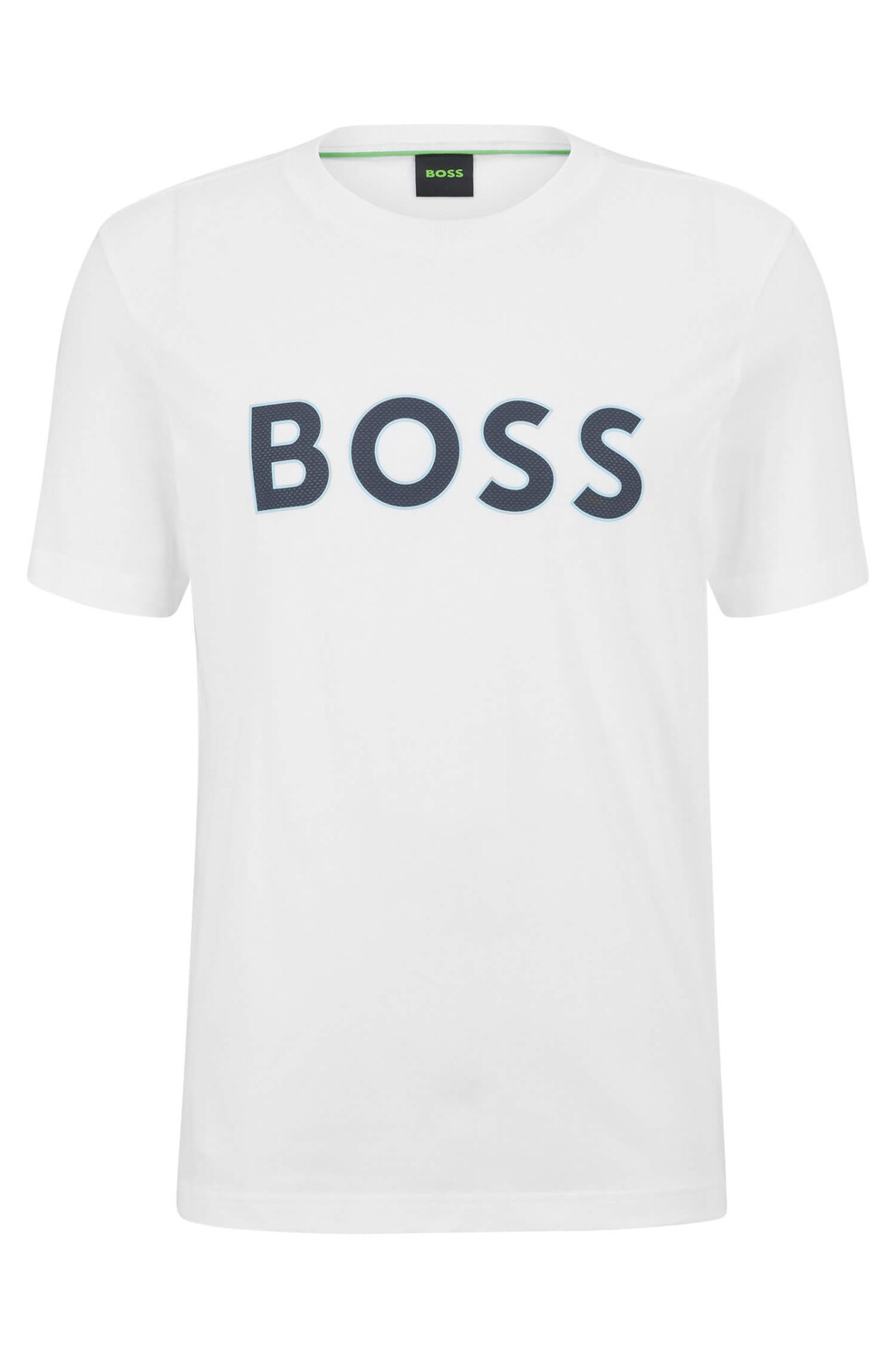 

Футболка Boss Crew-neck In Cotton Jersey With Logo Print, белый