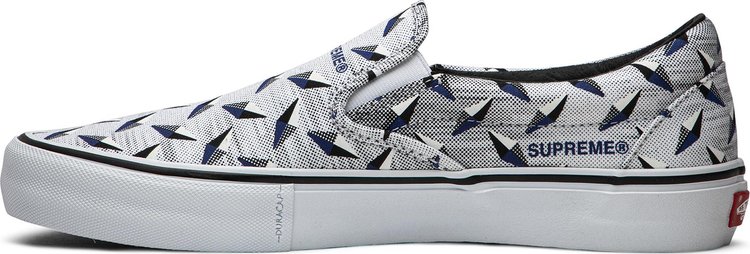 Vans x Supreme Slip-On Pro Diamond Plate Sneakers - White