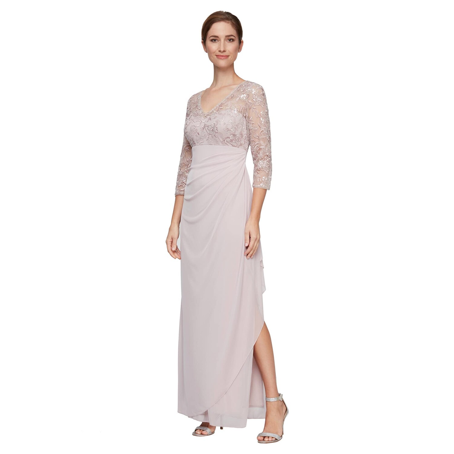 

Платье Alex Evenings, Long V-Neck Empire Waist Dress