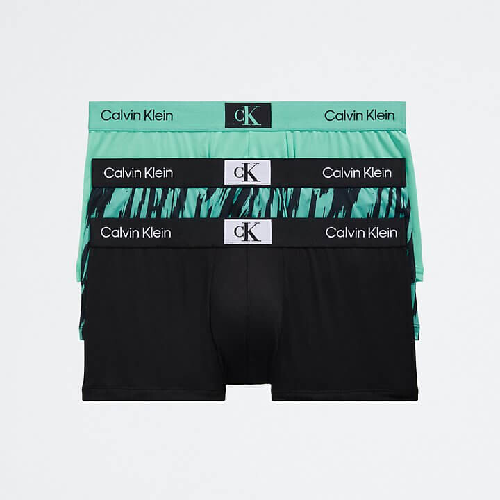 

Мужские трусы-боксеры Calvin Klein 1996 (3 шт.), черный/мятный