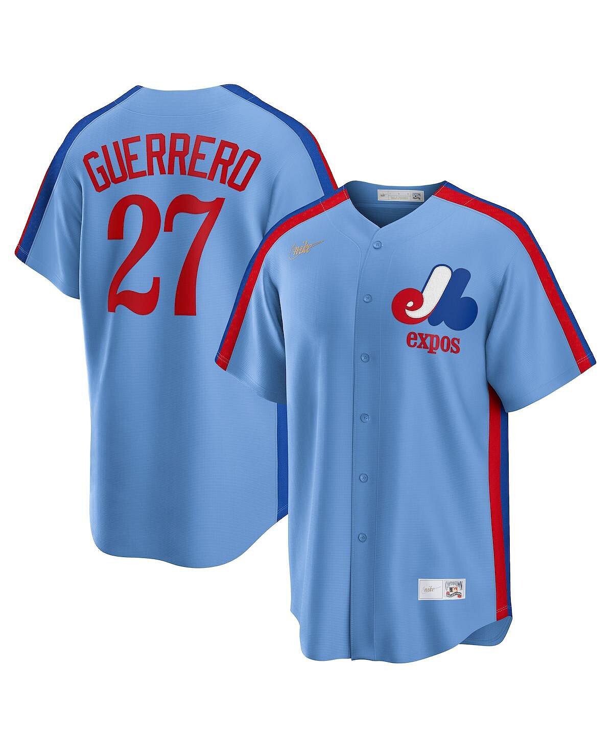 

Мужская футболка vladimir guerrero powder blue montreal expos road cooperstown collection player jersey Nike, синий