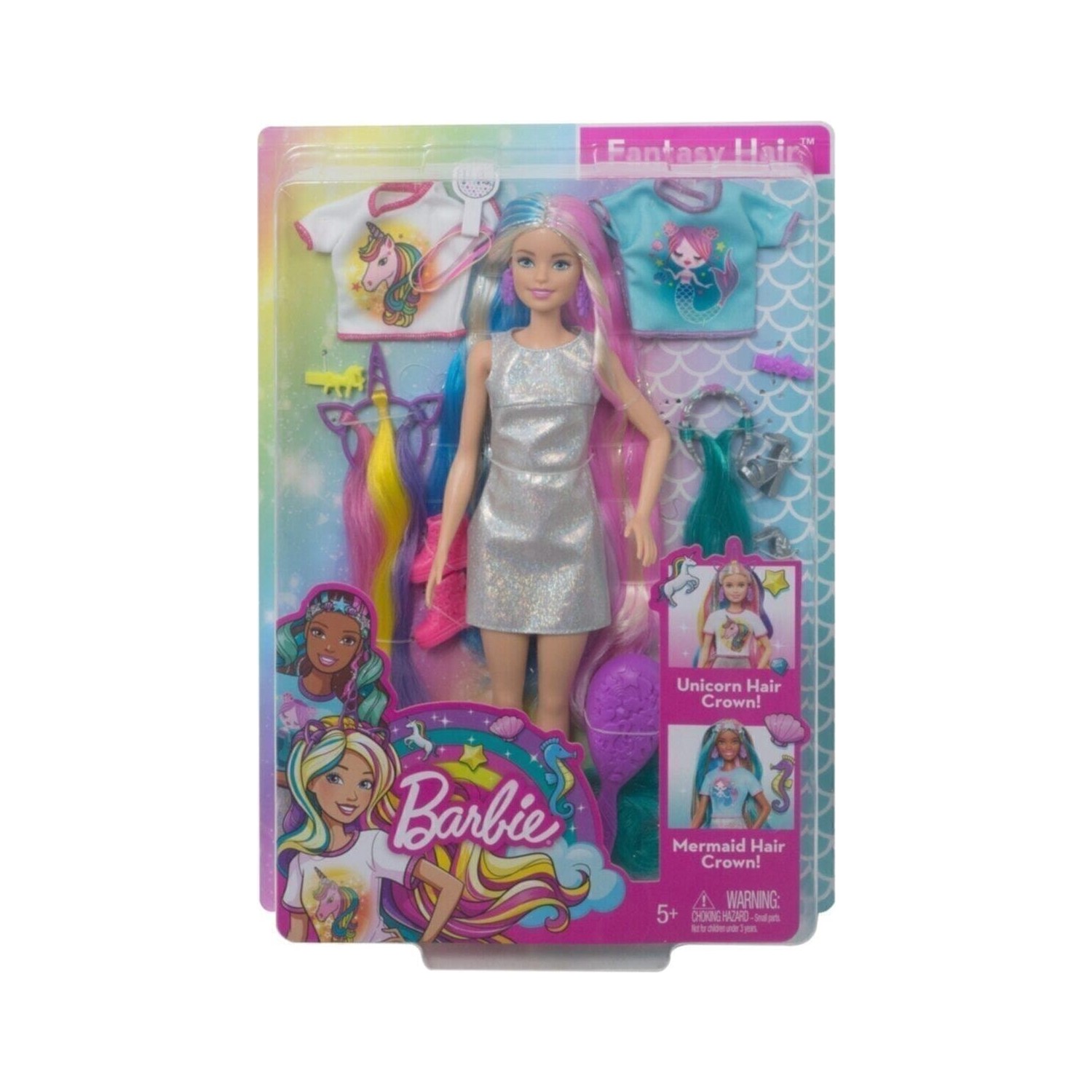 Кукла Barbie с цветными волосами GNH04 кукла барби кондитер серия кем быть barbie dvf54