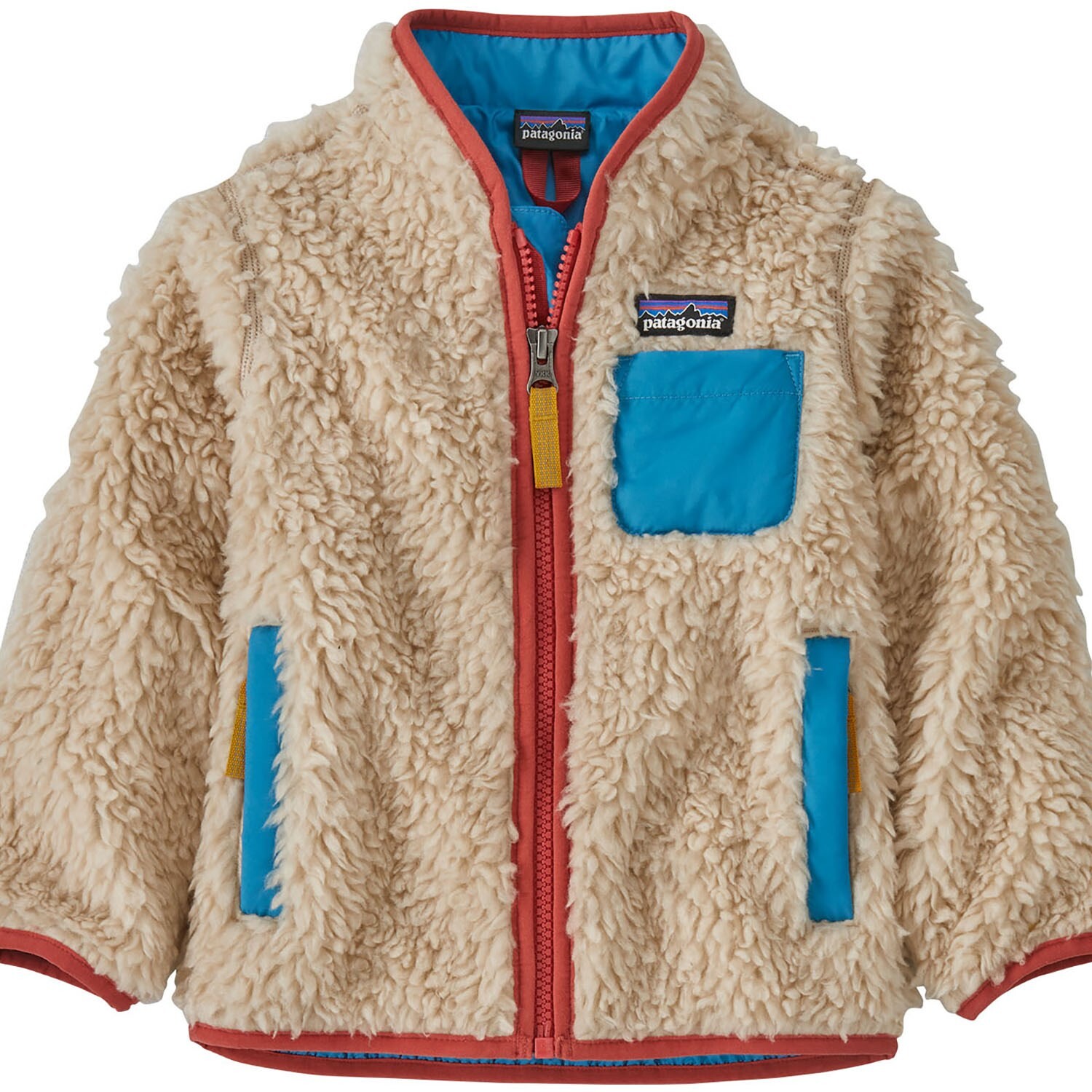 

Куртка Patagonia RetroX для малышей, бежевый/голубой