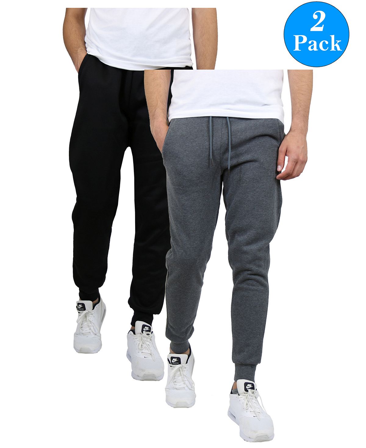 цена Мужские 2 упаковки облегающих флисовых спортивных штанов для бега Galaxy By Harvic, мульти