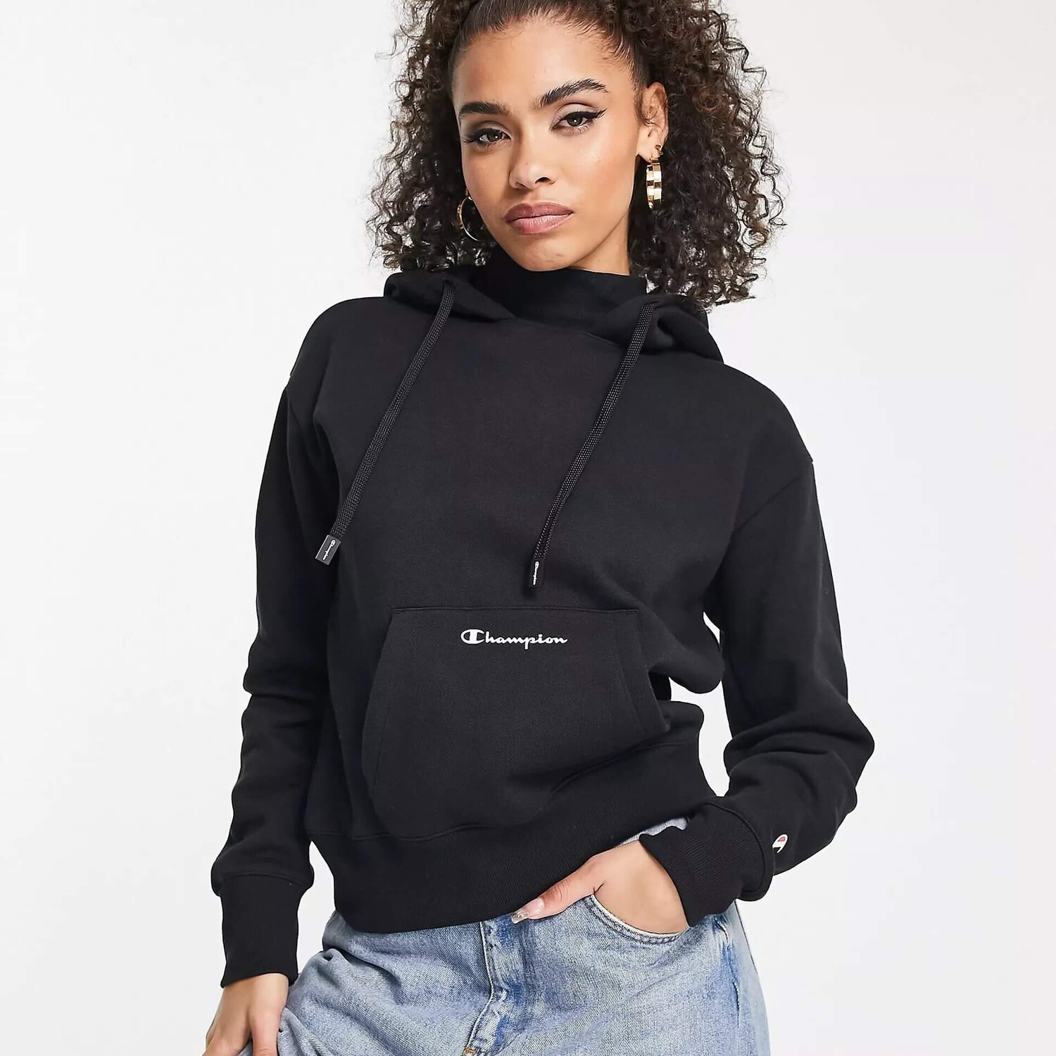 

Толстовка Champion Logo Cropped, черный