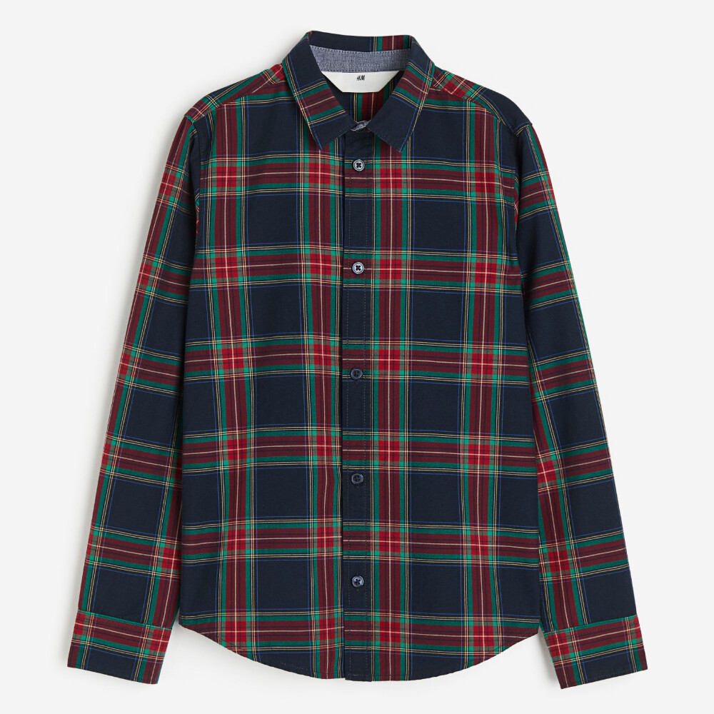 

Рубашка H&M Cotton, темно-синий