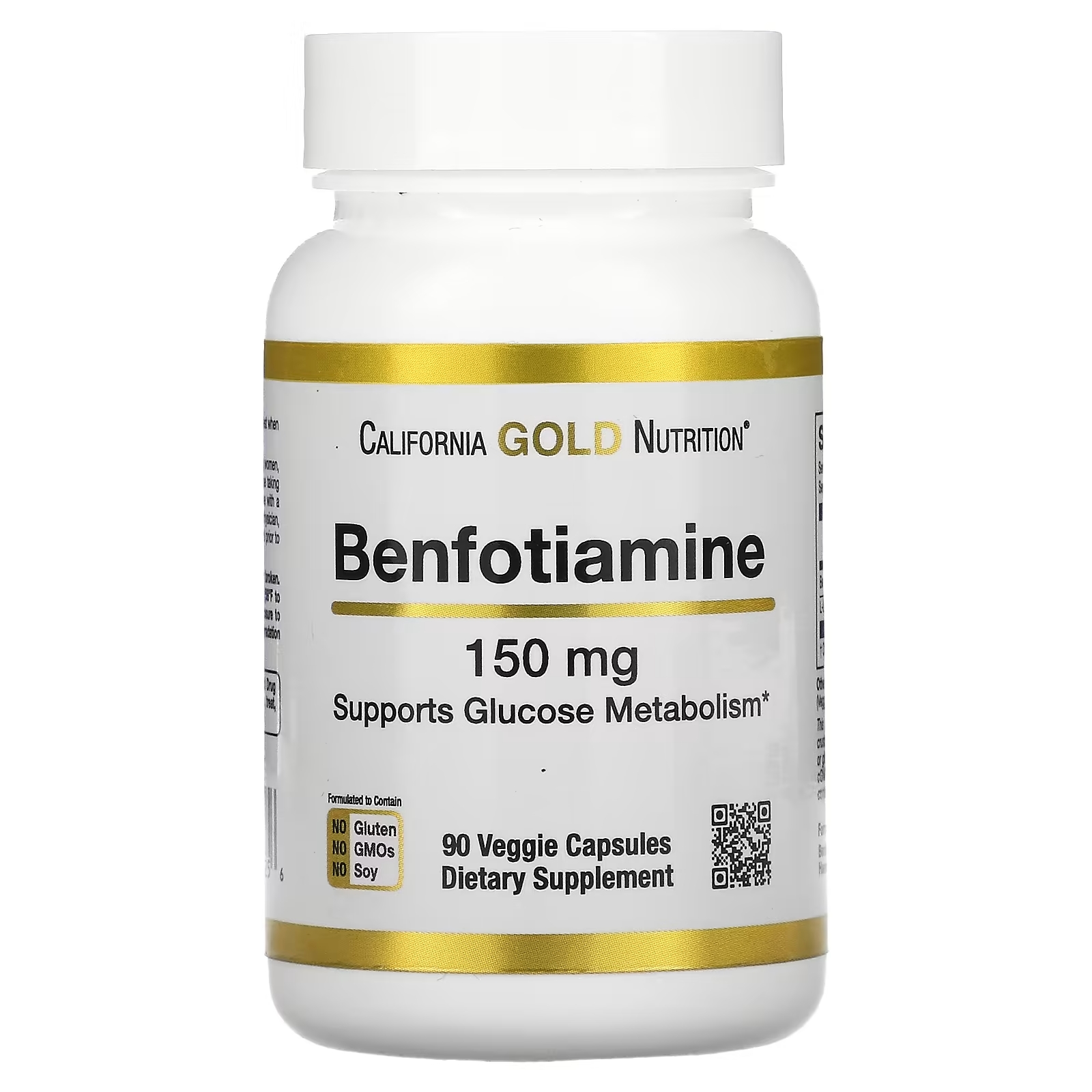 California Gold Nutrition бенфотиамин 150 мг, 90 растительных капсул california gold nutrition мелатонин 3 мг 90 растительных капсул
