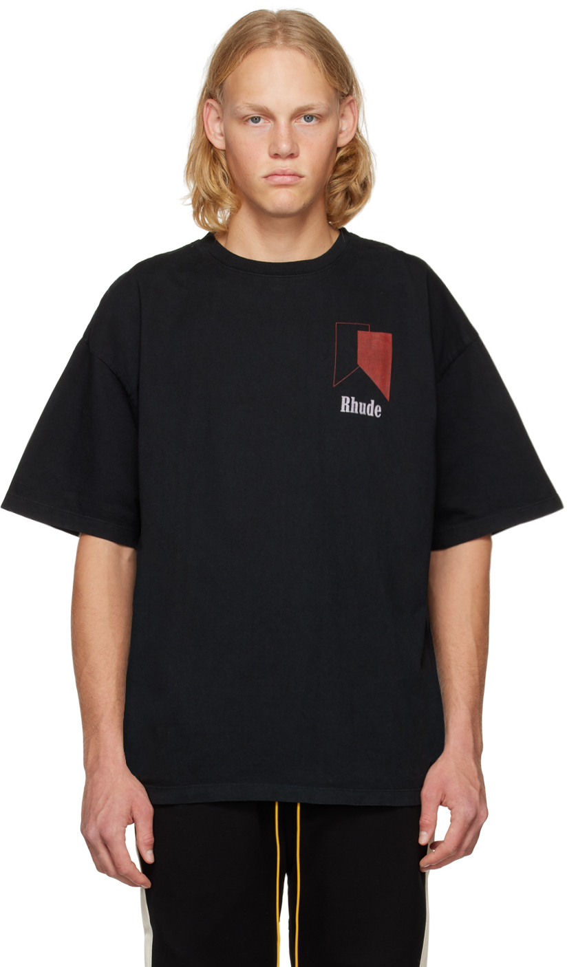 Черная спортивная футболка Rhude