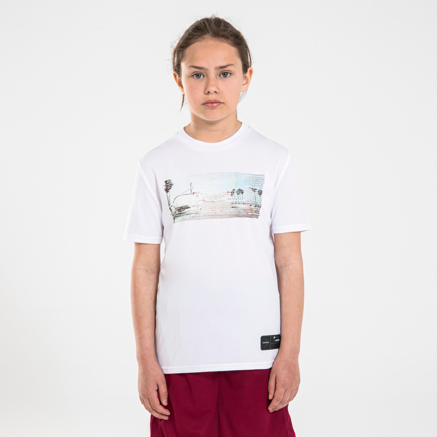 

Футболка баскетбольная джерси TS500 Fast kids белая TARMAK, белый