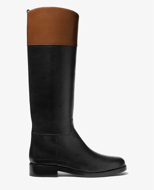 

Сапоги Michael Kors Braden Two-Tone Leather Riding, черный/коричневый