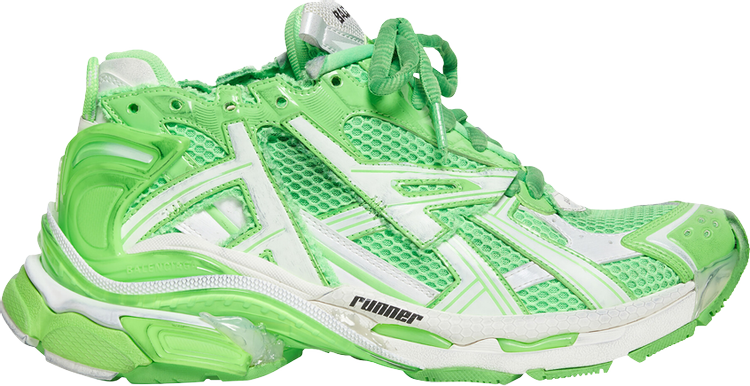 цена Кроссовки Balenciaga Runner Sneaker Fluo Green, зеленый