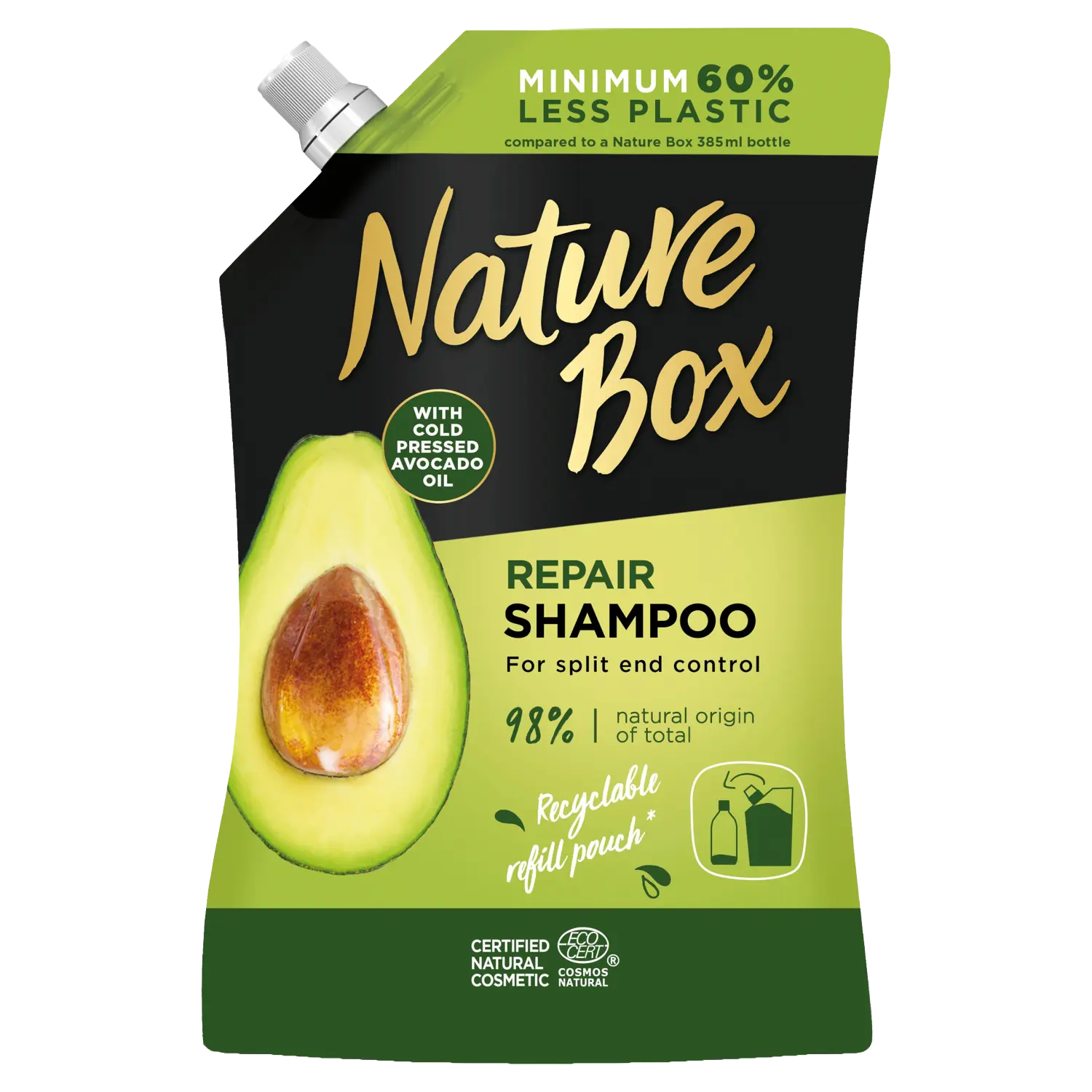 

Nature Box Avocado Oil шампунь для поврежденных волос, восстанавливающий, 500 мл