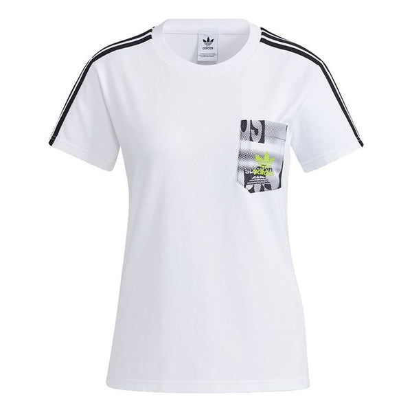 Футболка Adidas originals Trefoil Tee Ss Casual Sports Round Neck Short Sleeve White T-Shirt, Белый футболка adidas originals ldsp tee casual breathable sports printing short sleeve white t shirt белый