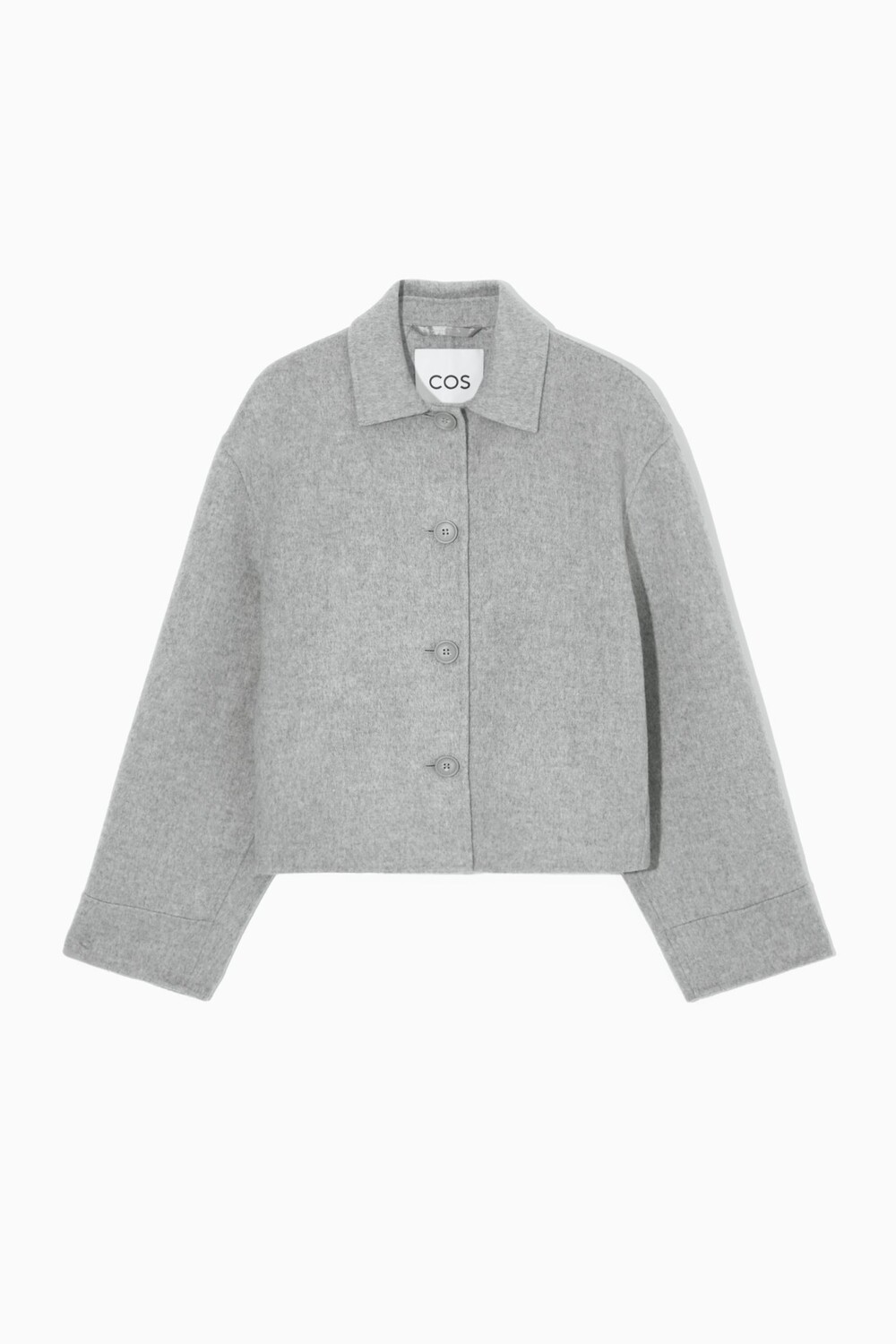 

Пиджак из шерсти COS Boxed Wool, серый