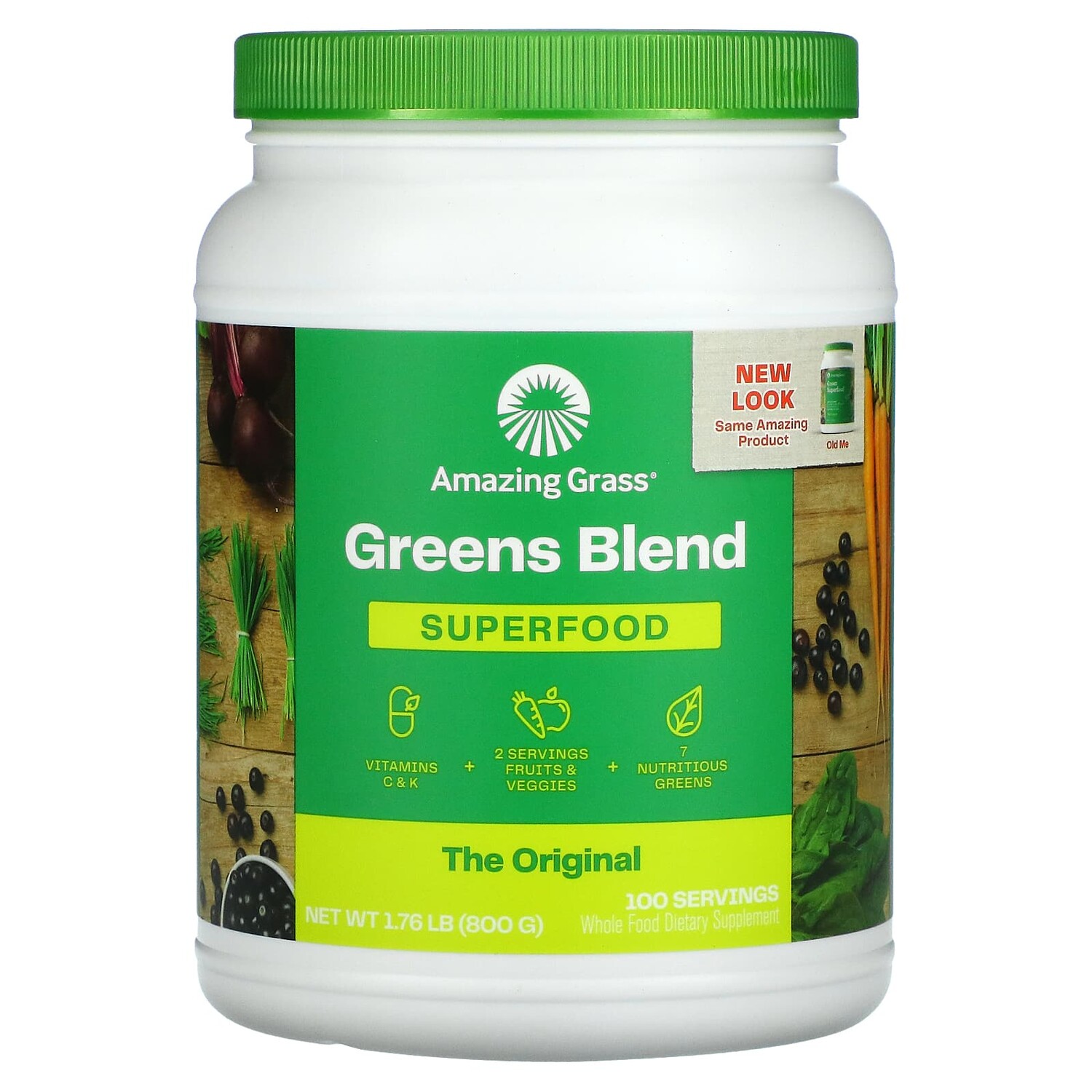 

Green Superfood, The Original, 800 г (28,2 унции), Amazing Grass