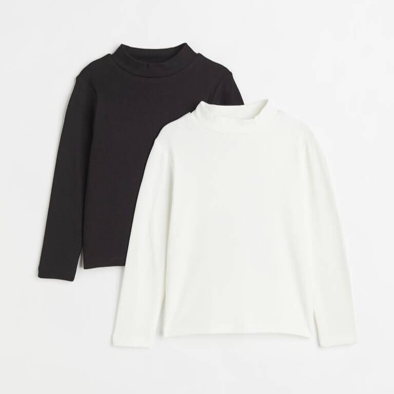 

Комплект из двух водолазок H&M, черный/белый