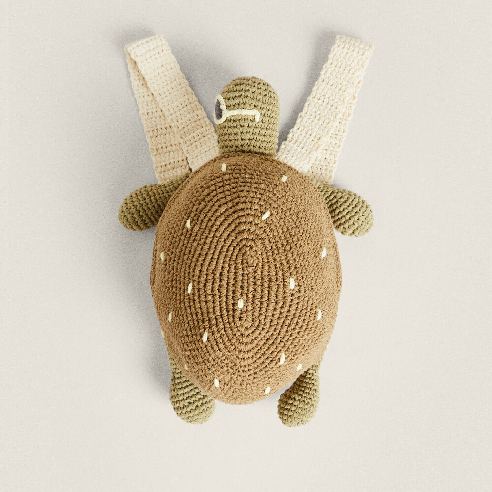 

Детский рюкзак Zara Home Children’s Crochet Turtle Beach, темно-зеленый/коричневый