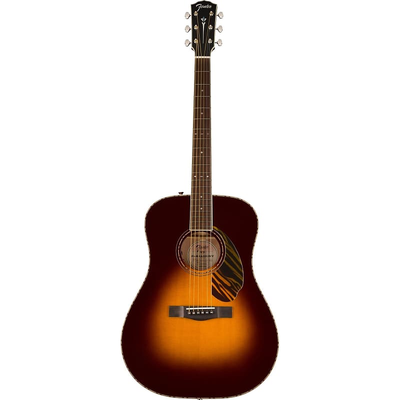 Электроакустическая гитара Fender Paramount PD-220E Dreadnought, трехцветная винтажная гитара Sunburst Fender Paramount PD-220E Dreadnought Acoustic-Electric Guitar (with Case)