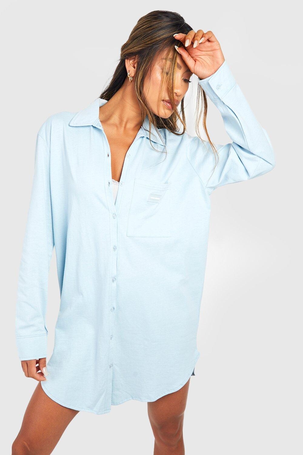 

Трикотажная ночная рубашка dsgn studio Boohoo, синий