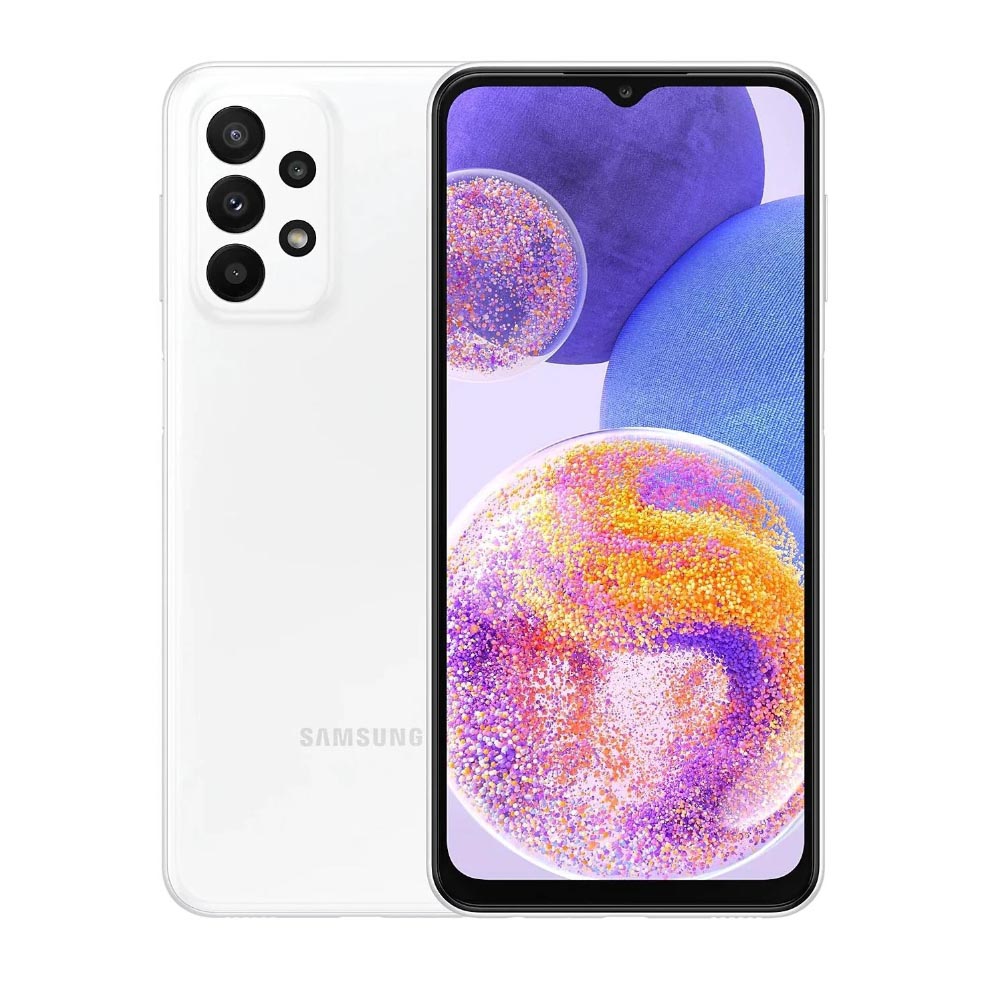 Смартфон Samsung Galaxy A23 4/128 Гб, белый смартфон samsung galaxy a23 4 64gb оранжевый