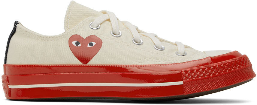 

Off-White & Red Низкие кроссовки Converse Edition Chuck 70 Comme des Garçons Play